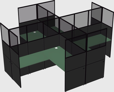 Shared l-shaped cubicles