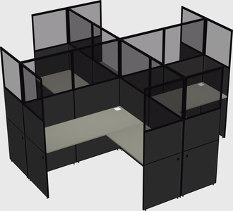 Shared l-shaped cubicles
