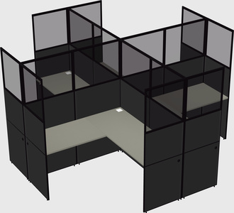 Shared l-shaped cubicles