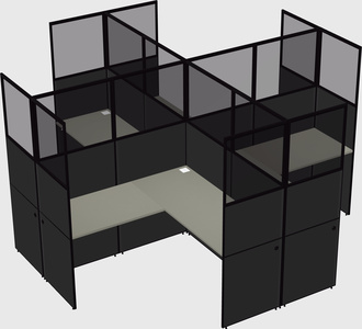 Shared l-shaped cubicles