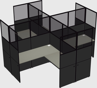 Shared l-shaped cubicles