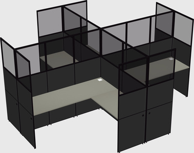 Shared l-shaped cubicles