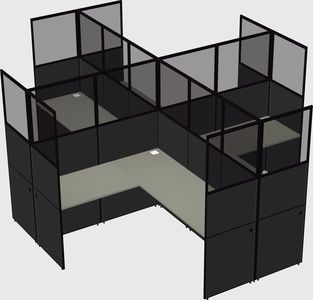 Shared l-shaped cubicles