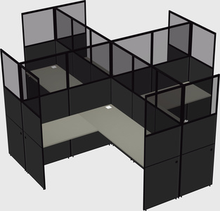 Shared l-shaped cubicles