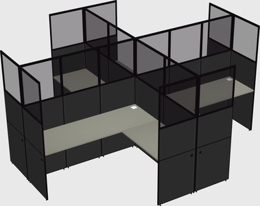 Shared l-shaped cubicles
