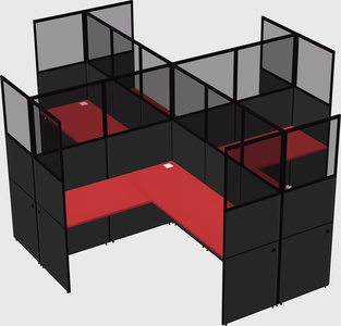 Shared l-shaped cubicles