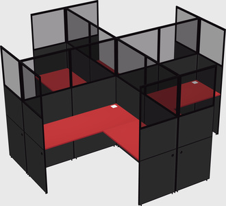 Shared l-shaped cubicles