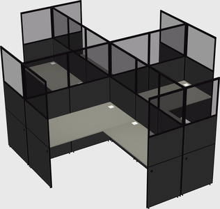 Shared l-shaped cubicles