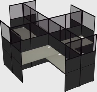 Shared l-shaped cubicles