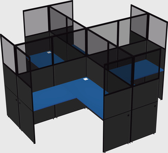Shared l-shaped cubicles