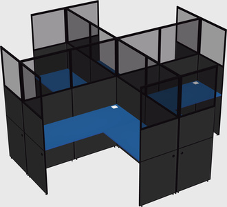Shared l-shaped cubicles
