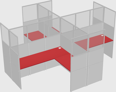Shared l-shaped cubicles