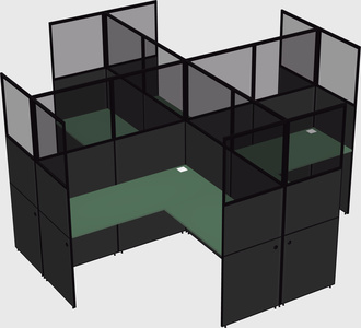Shared l-shaped cubicles