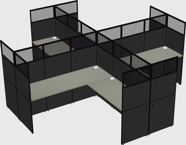 Shared l-shaped cubicles
