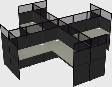 Shared l-shaped cubicles