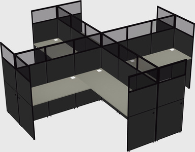 Shared l-shaped cubicles