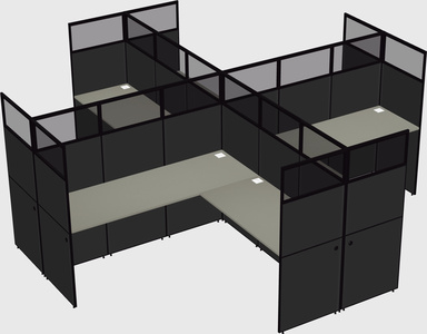 Shared l-shaped cubicles