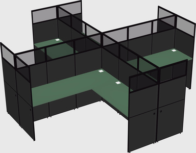 Shared l-shaped cubicles
