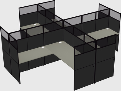 Shared l-shaped cubicles