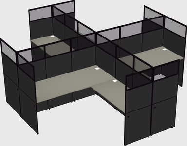 Shared l-shaped cubicles
