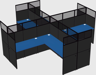 Shared l-shaped cubicles