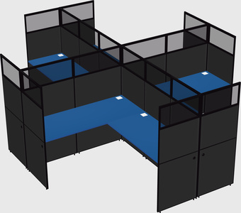 Shared l-shaped cubicles