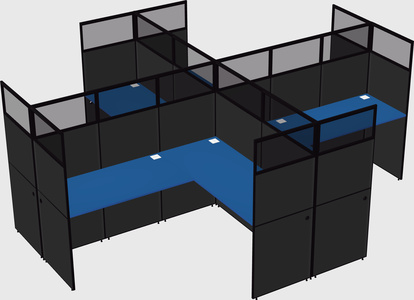 Shared l-shaped cubicles