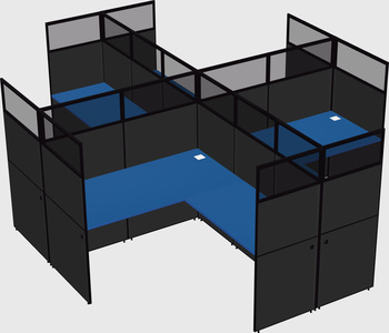Shared l-shaped cubicles
