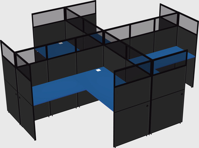 Shared l-shaped cubicles