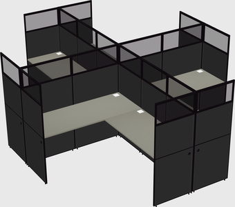 Shared l-shaped cubicles