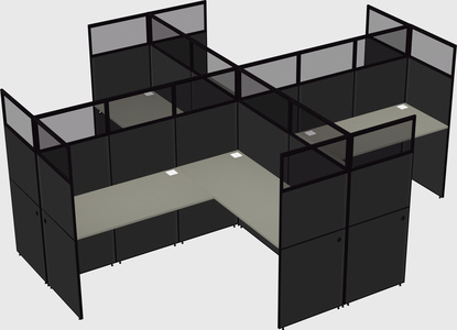 Shared l-shaped cubicles