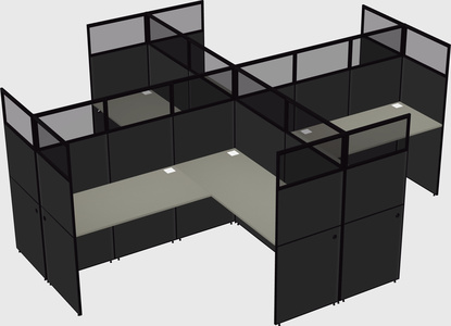 Shared l-shaped cubicles