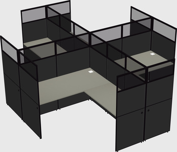 Shared l-shaped cubicles