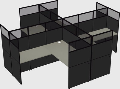 Shared l-shaped cubicles