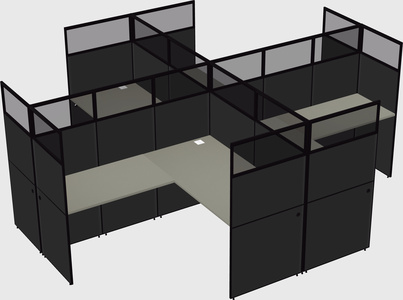 Shared l-shaped cubicles