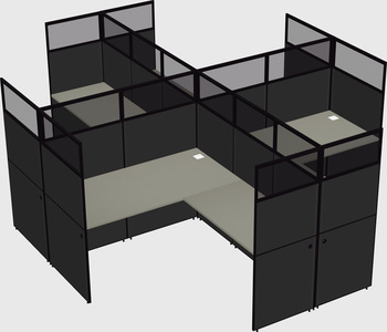 Shared l-shaped cubicles