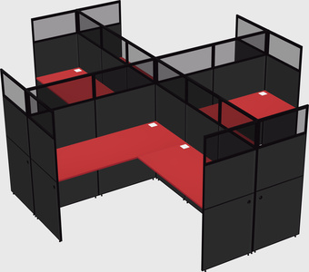 Shared l-shaped cubicles