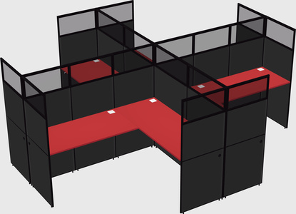 Shared l-shaped cubicles