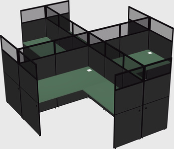 Shared l-shaped cubicles