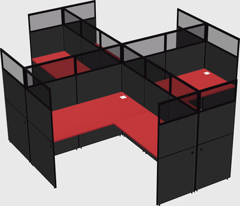 Shared l-shaped cubicles