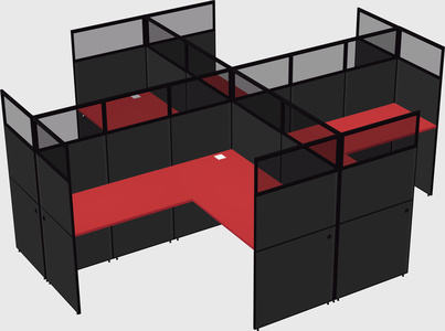 Shared l-shaped cubicles