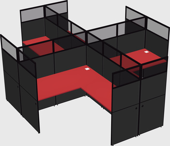 Shared l-shaped cubicles