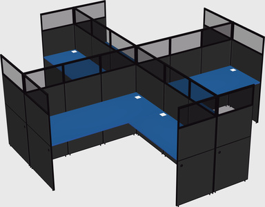 Shared l-shaped cubicles