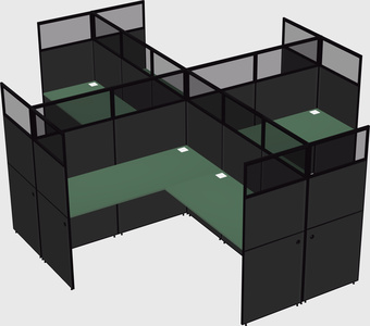 Shared l-shaped cubicles