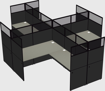 Shared l-shaped cubicles