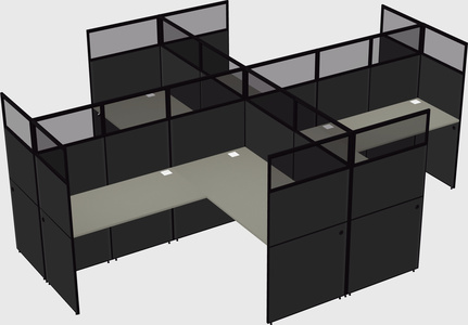 Shared l-shaped cubicles