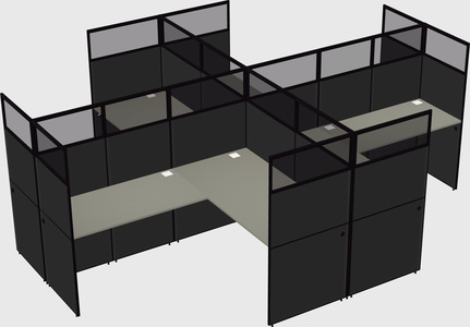 Shared l-shaped cubicles