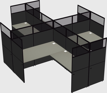 Shared l-shaped cubicles