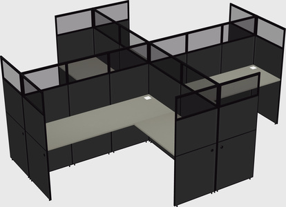 Shared l-shaped cubicles