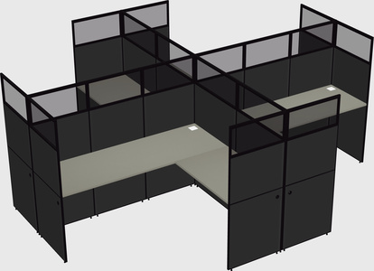 Shared l-shaped cubicles
